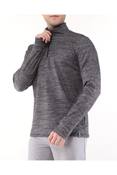 GHASSY CO. Ανδρικό μακρυμάνικο μπλουζάκι εξωτερικού χώρου για τρέξιμο που απομακρύνει την υγρασία από υπεριώδη ακτινοβολία με λεπτομέρεια