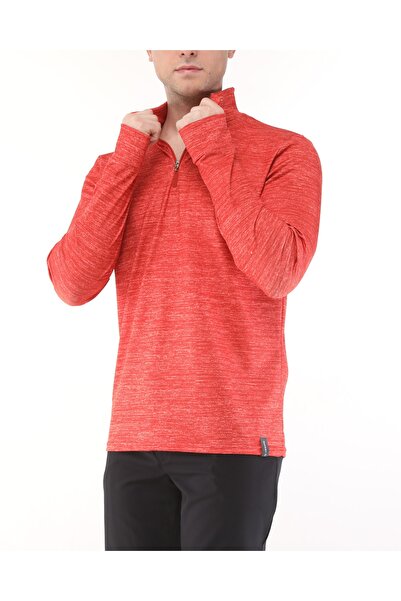 GHASSY CO. Men's Running Moisture Absorbing UV Sun Protection Fence Detailed Long Sleeve Outdoor Tshirt