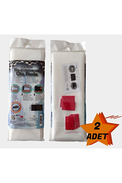 Perisfer قطعتان من ستائر النوافذ الجانبية للسيارات المتوافقة مع Perisfer باللون الأبيض - ستائر مناسبة لجميع موديلات السيارات