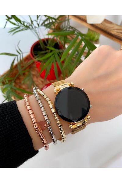 ÇENÇEN Çift Saatleri Mıknatıs Kordon Dijital Tuşlu Model Led Ekran Sevgili Kol Saatleri