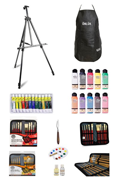 okulima Fanart Academy 12x12 ml Yağlı Boya Artdeco 140 ML Akrilik Boya Gereçl...