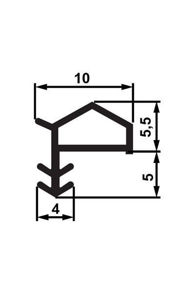 Hafele F02 Side Base Roof Type Door Wick 10mm, Brown Color 950.48.061 (25 Meters - Four Doors)