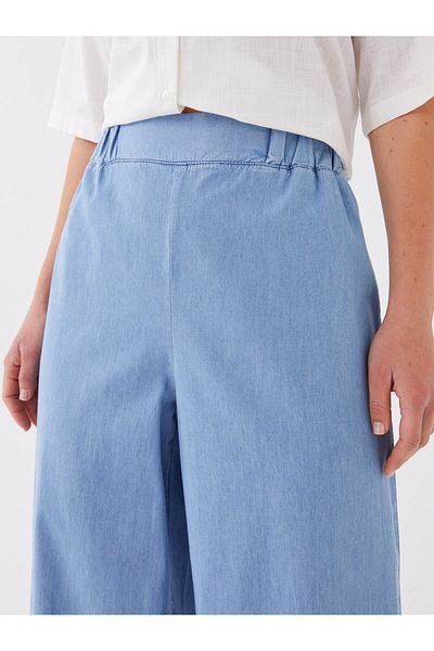 LC Waikiki Γυναικείο τζιν Wideleg - Ελαστικό παντελόνι μέσης