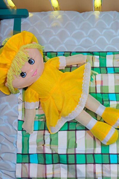 Genel Markalar Mira Peluş Bez Bebek 70cm Newbrendhome Sarı