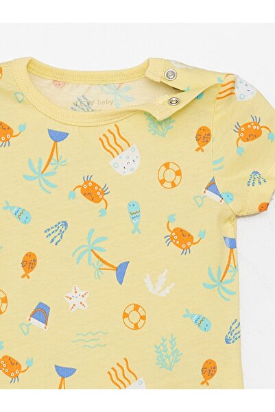 LC Waikiki Bérnyakú mintás kisfiú rápattintható body, 2 db-os csomag