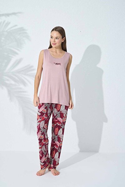 Siyah İnci Set de pijamale din vascoza cu model