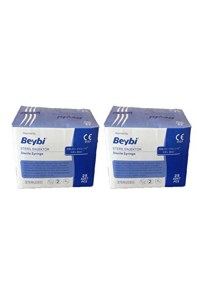 Beybi BEYBİ Steril Enjektör 21G 50cc 8,80*38MM 25 Adet (2 KUTU)