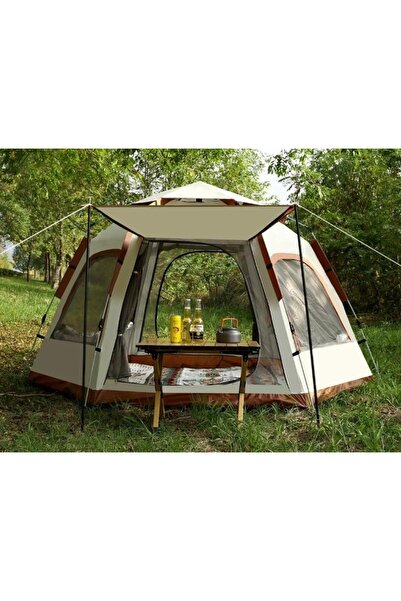 whitetech Tam Otomatik Altıgen 8 Kişilik Çift Kapılı Tenteli 210d Oxford Su G...