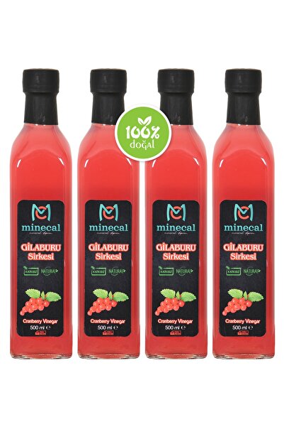 Minecal Gilaburu Sirkesi %100 Katkısız 4'lü Set (Doğal Fermente)