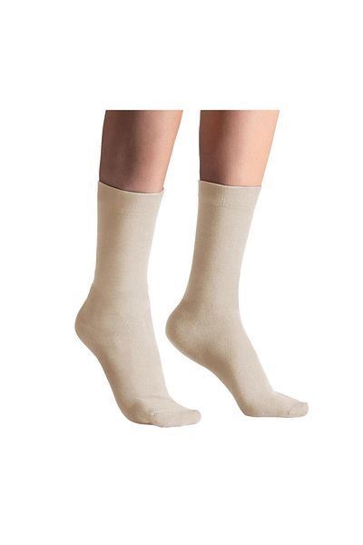 The Mia Mage Organic Cotton Women's Socks Beige 36-40