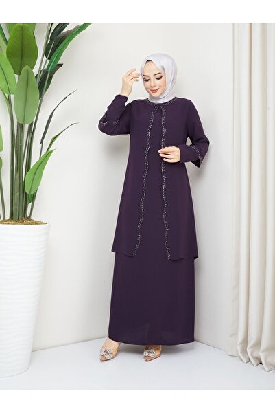 KMKkombin ROCHIE DE SEARA ELEGANTĂ DE MAMA MARE FRONTALĂ ȘI BRAT STONE 1734