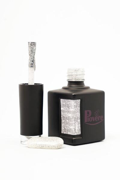 PIOVERE Kalıcı Oje Glitter Simli D47 Silver Sparkle(15ml)