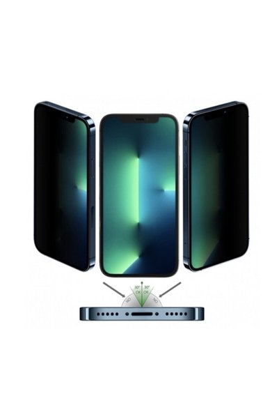 TEKNOPARKTA Iphone 13 Mini Uyumlu Mat Hayalet Ekran Gizli Privacy Tam Kırılmaz Cam Seramik Nano Ekran Koruyucu