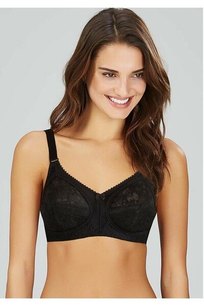 Kom Чорний бюстгальтер з мереживною обробкою Новий сезон