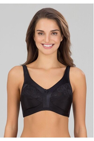 Kom Дамски черен минимализиращ сутиен без банели, памучен, без поддръжка, нов...