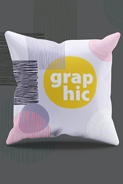 Moud's Двосторонній друкований графічний малюнок із замшевим чохлом для подушки - PL926