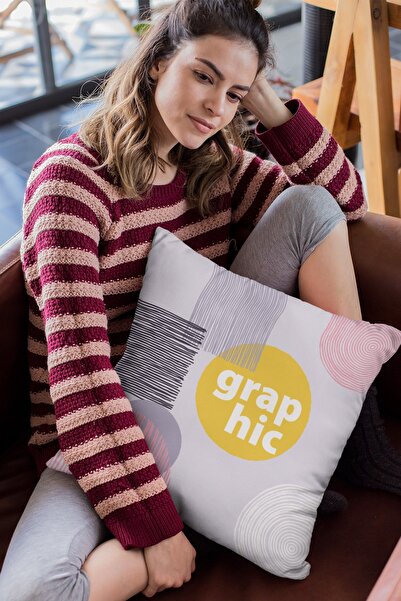 Moud's Двосторонній друкований графічний малюнок із замшевим чохлом для подушки - PL926