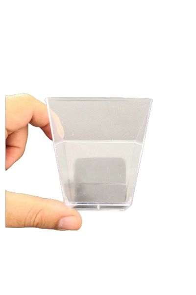 aşkın concept 25 Pieces 200cc - Dessert, Appetizer and Salad Bowl, Party Bowl Prism Cubic Bowl