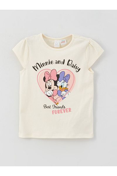 LC Waikiki Sada dívčího pyžama s výstřihem Disney s potiskem