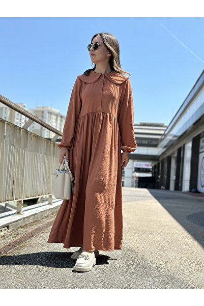 two in sis Ayrobin Μακρύ Φόρεμα Hijab Φόρεμα λινό look Hijab