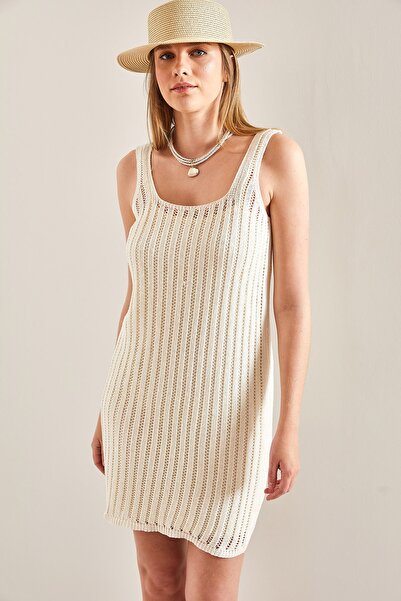 Bianco Lucci Dámské vzorované pletené šaty