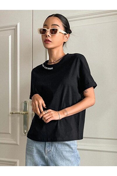 AFROGİYİM Γυναικεία - Μπλουζάκι με στάμπα Sunshine Everywhere Oversize