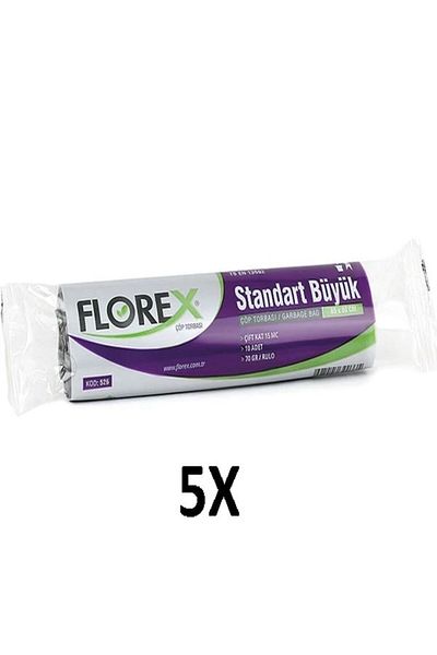 Akalın Professional Cleaning Products Akalın Florex Garbage Bag Standard Large 10 Pieces (BLACK&BLUE) 5 Packs