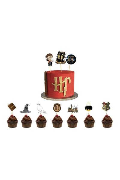 aşkın concept Harry Potter Temalı Parti Cupcake Pasta Kürdan 10 Lu Özel Tasarım
