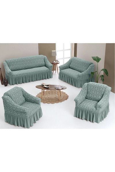 FurkanTicaret Flexible Lycra Jacquard Sofa - 3+2+1+1 Washable, Sofa and Sofa Bed Cover