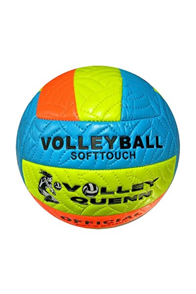 keufman Pvs جلد ناعم مخيط ناعم الملمس 280 جرام كرة طائرة فسفورية رقم 5