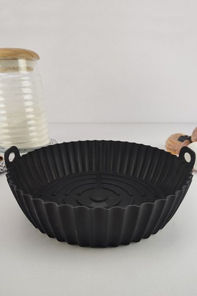 Digithome Fireproof Non-Stick Silicone Handle Airfryer Mold 20 Cm Black – Thn75825 C1-1-18