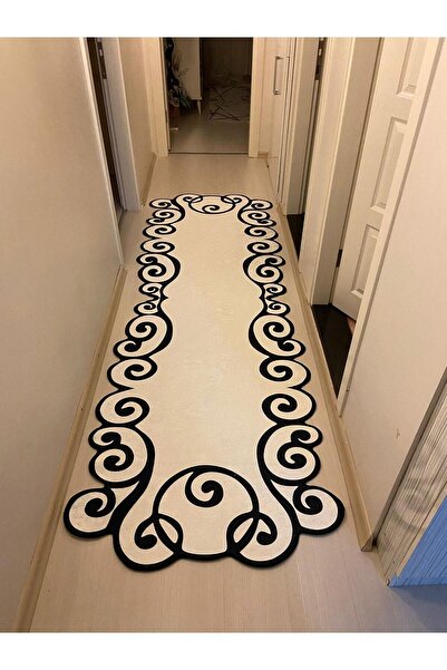 HTC HALI Dijital Baskılı Yıkanabilir Kaymaz Tabanlı Dekoratif Salon Mutfak Ve...