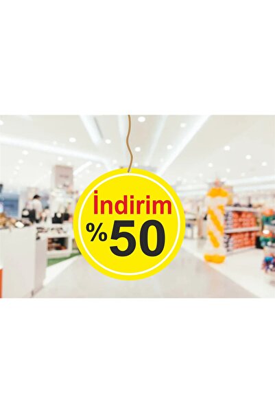 TABLOX Mağaza Dönkartı %50 Indirimii Yazılı Çift Yön Baskılı Dönkart 14225