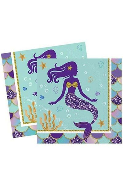 aşkın concept Sparkly Mermaid Fun 20's Party Napkin