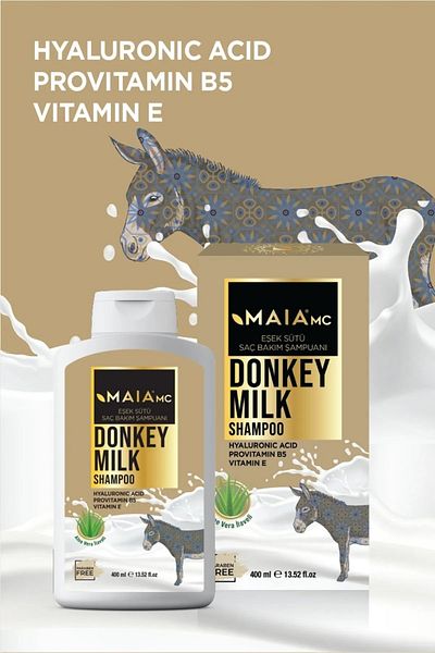 Maia mc 400ml Donkey Milk Hair Care Shampoo - Strengthening Anti-Shedding