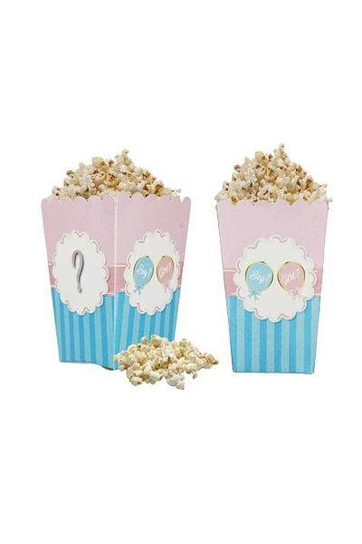 aşkın concept Gender Party Corn Box 8-Piece Popcorn Cup Party