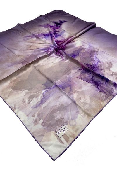 Armine Sport twill (twill) Esarfă cu modele nostalgie Mov Liliac