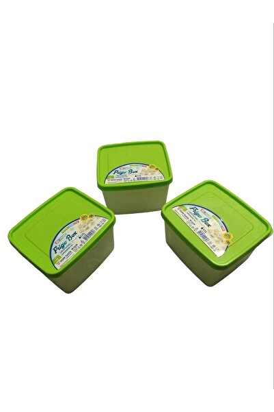 Üçsan 1,1 L Yeşil Üçlü Frigo Saklama Kabı Seti , Üçlü No Frost Saklama Kabı Seti ( 14 X 12,5 X 10 Cm)