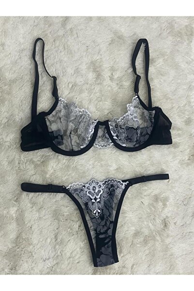 Masal Lingerie Γυναικείο σετ σουτιέν με κέντημα