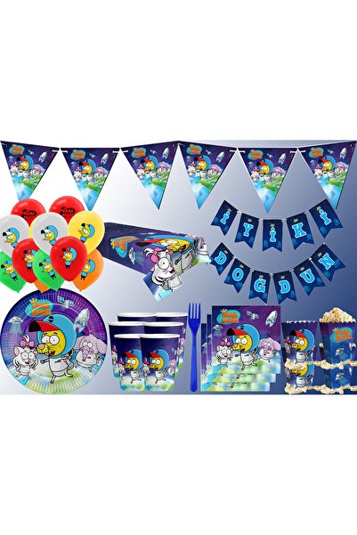 aşkın concept Kral Şakir Uzayda Doğum Günü Seti Parti Full Paket 16 Kişilik