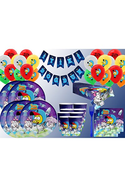 aşkın concept Kral Şakir Uzayda Doğum Günü Seti Parti Büyük Paket 8 Kişilik