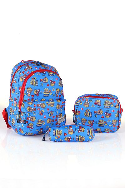 Fiyaka rlx-8640 GEANT ȘCOALA PRIMARĂ SET TRIPLU CU SUPPORT PIX CU GEANT DE ALIMENTARE STUDENT ZILNIC ALBASTRU