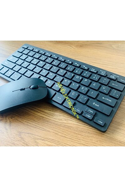 ATAELEKTRONİK Mini 15m ÇEKİM 2.4ghz Kablosuz Klavye Mouse Set ANDROİD BOX TVB...