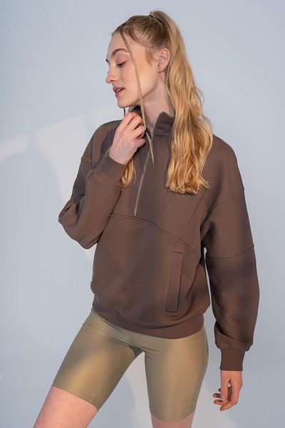 Re-clo Alice Zipper Detailed Sweatshirt