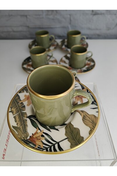 ALANYA HOME DECOR LUXURIOUS GOLD COFFEE CUP SET 12 PRC FOR 6 PERSONS