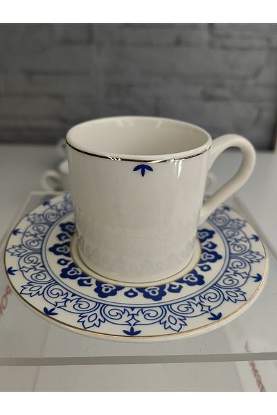 ALANYA HOME DECOR LUXURIOUS GOLD COFFEE CUP SET 12 PRC FOR 6 PERSONS