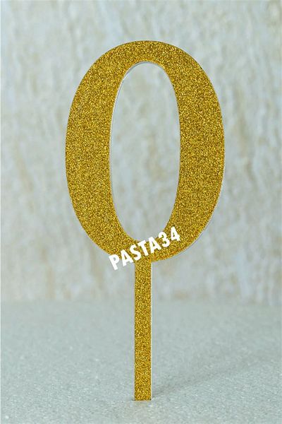 Pasta34 Ασημί Plexiglass Αριθμός 5 εκ. Χρυσό 0