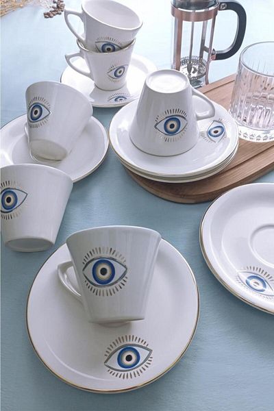 Glore Istanbul Glance 12 Piece Tea Cup Set for 6 People