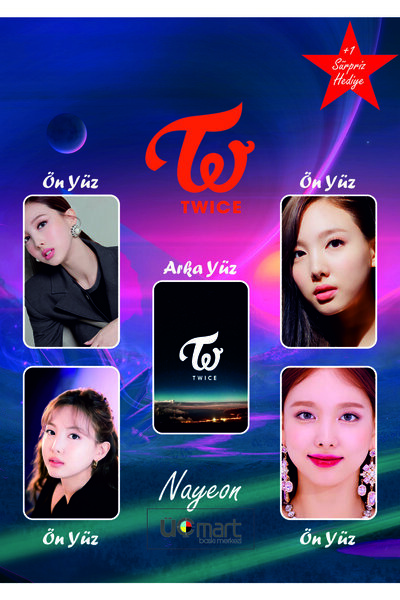 ÜÇ MART BASKI MERKEZİ TWİCE-Nayeon PhotoCard Yüksek Kalite (FotoKart,PC)