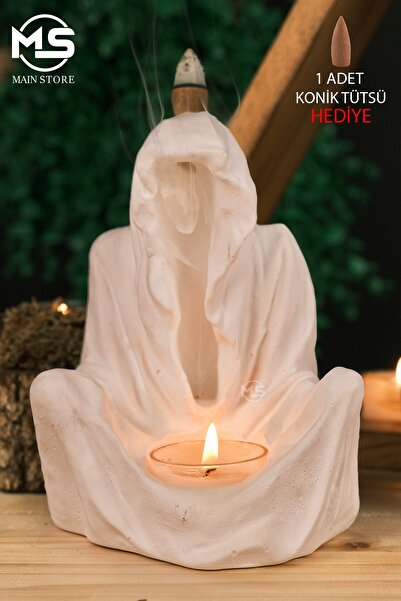 Main Collectibles Cadı Tütsülük Tütsü Buhurdanlık Mumluk Geri Akış Konik Tüts...